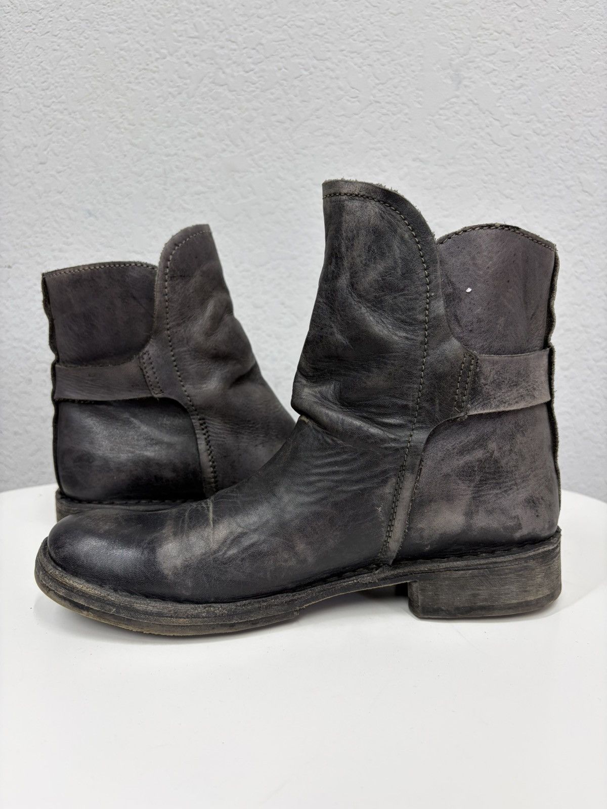 If Six Was Nine Vintage Y2K Guidi CCP Style Distressed Leather Biker Boots Size US 8 / EU 41 - 12 Thumbnail