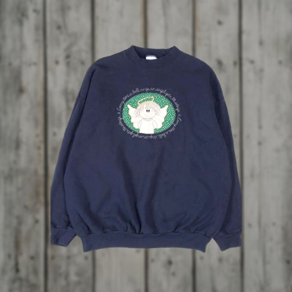 Tultex VINTAGE Blue Tultex Sweatshirt Christmas Shirt XL Men Women 50” Chest 26” Length XXXL Flair Phrase Mens Womens Blues Christmas Sweatshirt Size XL / US 12-14 / IT 48-50 - 1 Thumbnail