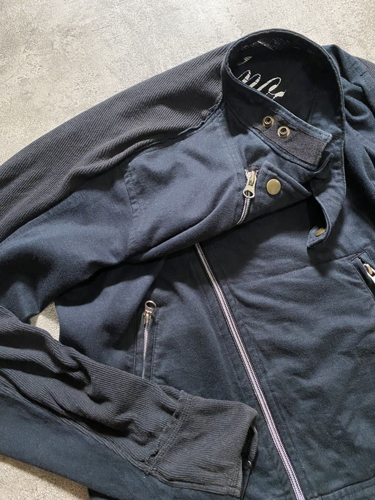 Vintage Chom'nose 2000s Asymmetric Hybrid zip moto jacker Size US M / EU 48-50 / 2 - 7 Thumbnail