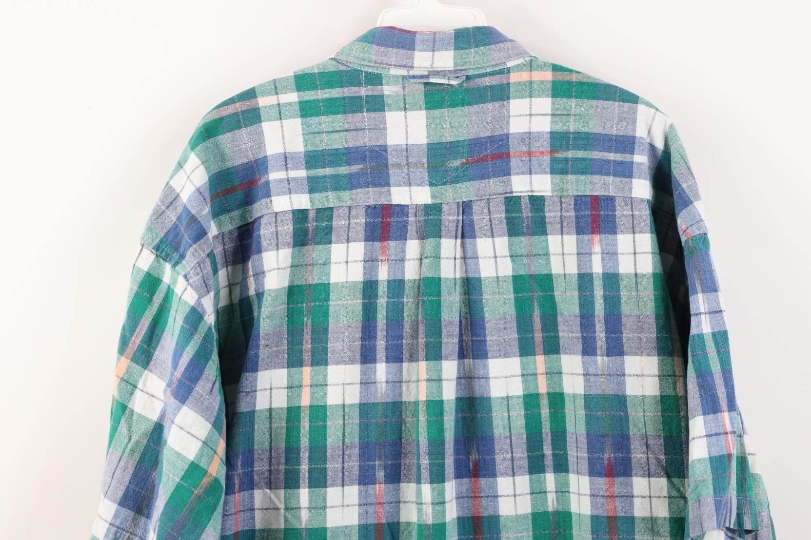 Vintage Vintage 90s Streetwear Madras Short Sleeve Button Down Shirt Size US XL / EU 56 / 4 - 11 Thumbnail