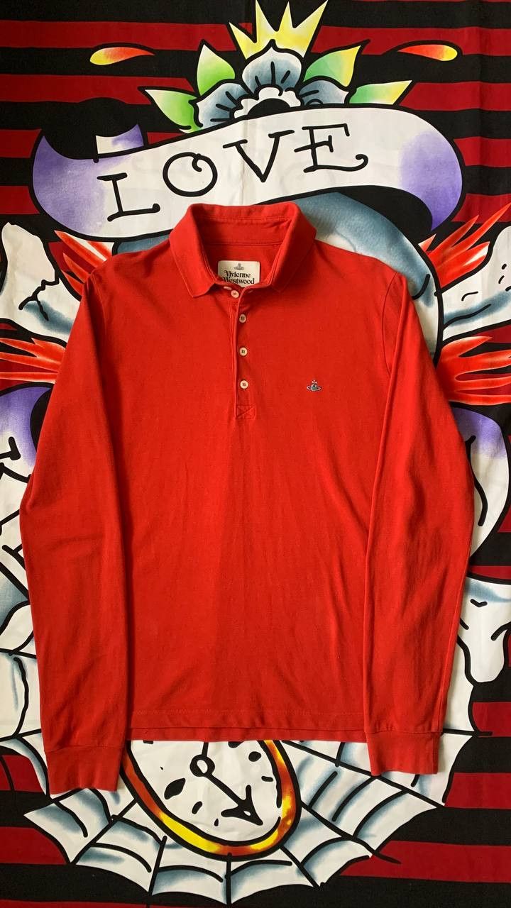 Vivienne Westwood rugby longsleeve polo shirt in orange