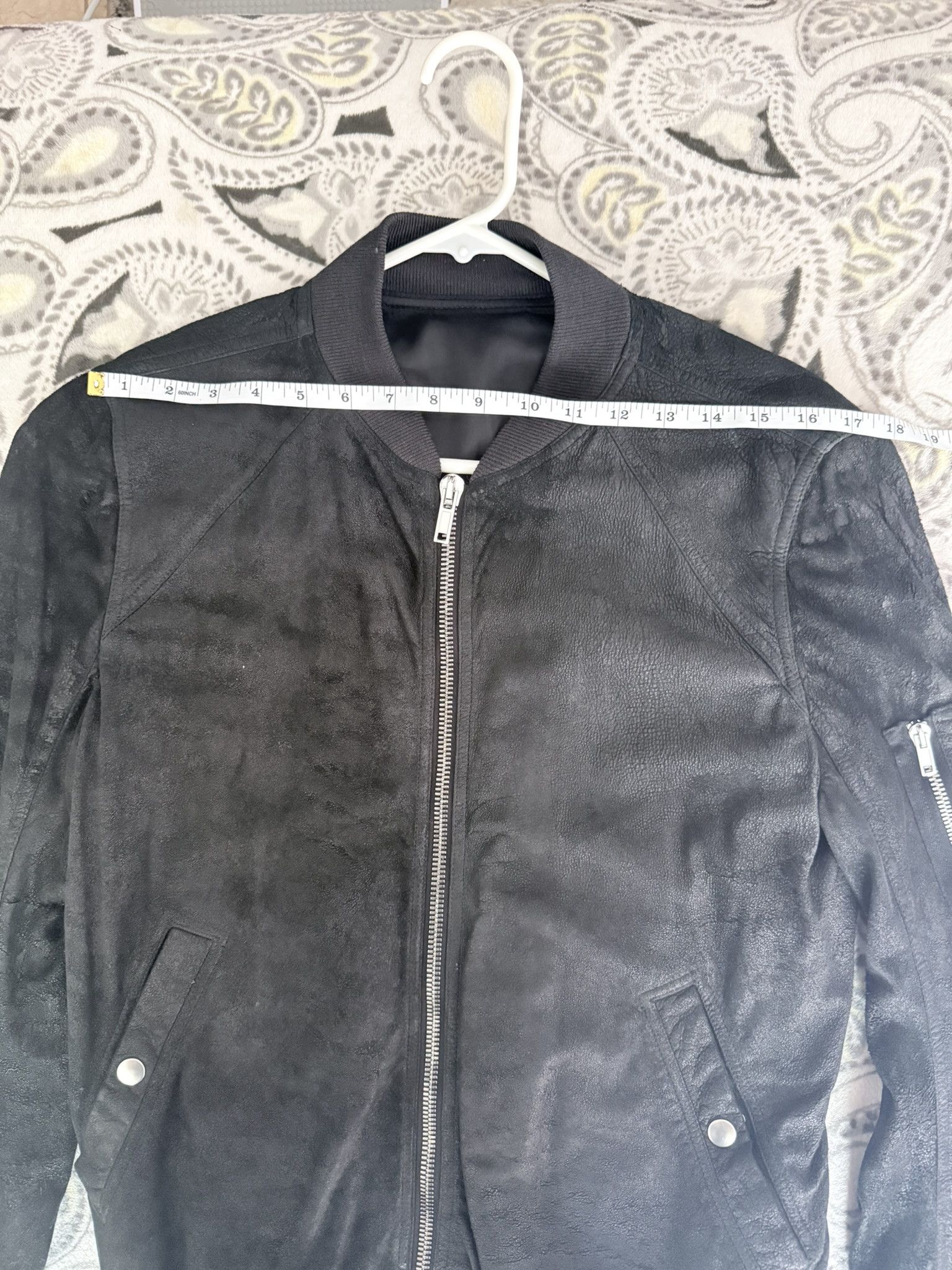 Rick Owens Rick Owens Lambskin Leather Bomber Jacket – 2016 – Black Size US M / EU 48-50 / 2 - 6 Thumbnail