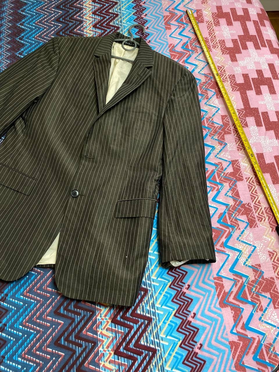 Hugo Boss Vintage Blazer Hugo Boss black striped Y2K Streetwear Size 40R - 10 Thumbnail