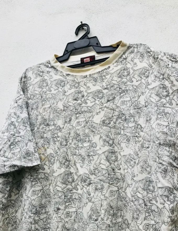Japanese Brand Vintage Evisu Tiger Fullprint Japanese Fashion Style Size US XXL / EU 58 / 5 - 6 Thumbnail