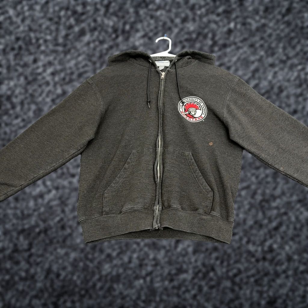Champion VINTAGE University of Tampa Champion Zip Up Hoodie Mens S Gray Spartans Size US S / EU 44-46 / 1 - 1 Thumbnail