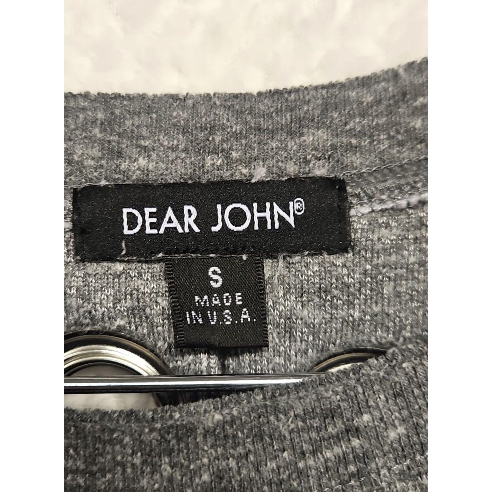 Vintage Dear John Sweatshirt Lace Up Back Pullover Women Small Gray American Activewear Size S / US 4 / IT 40 - 2 Thumbnail