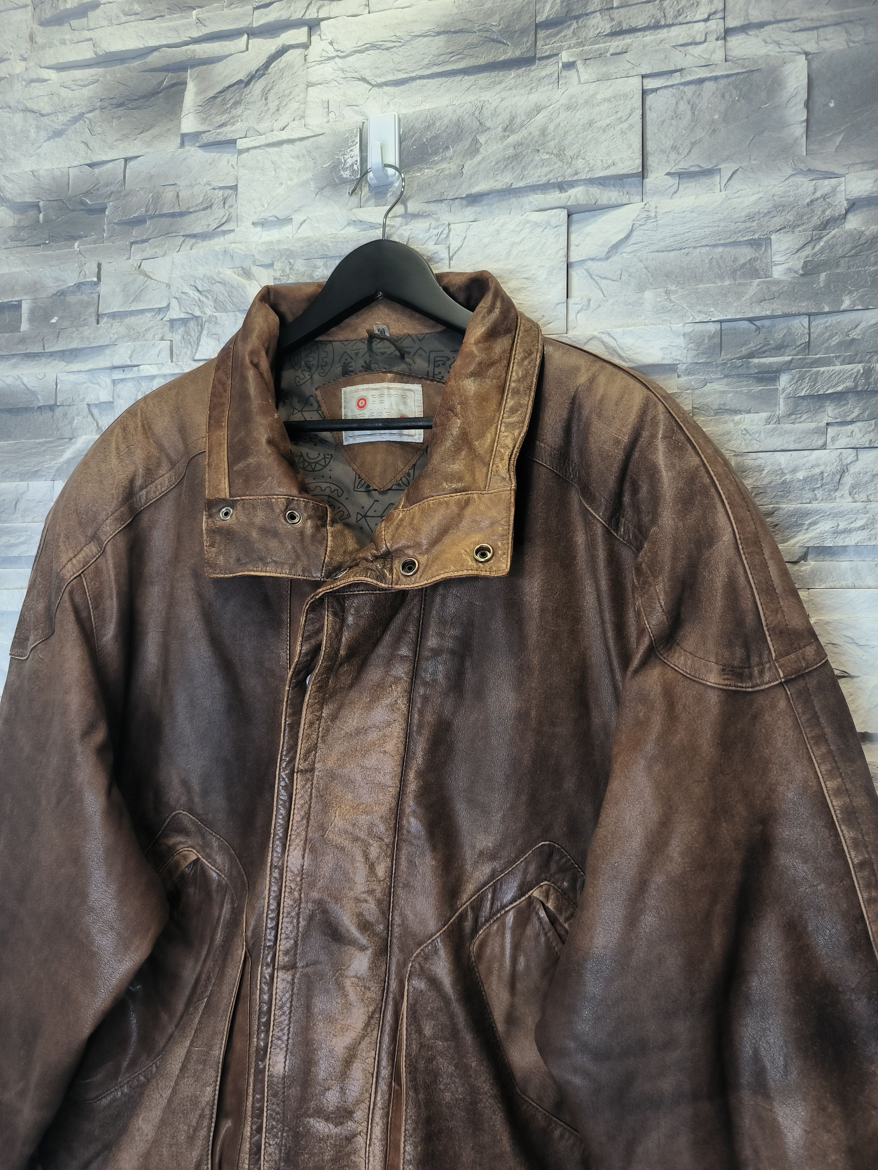 Other Vintage Leather Jacket Bomber Brown Korea Made Size US XL / EU 56 / 4 - 2 Thumbnail