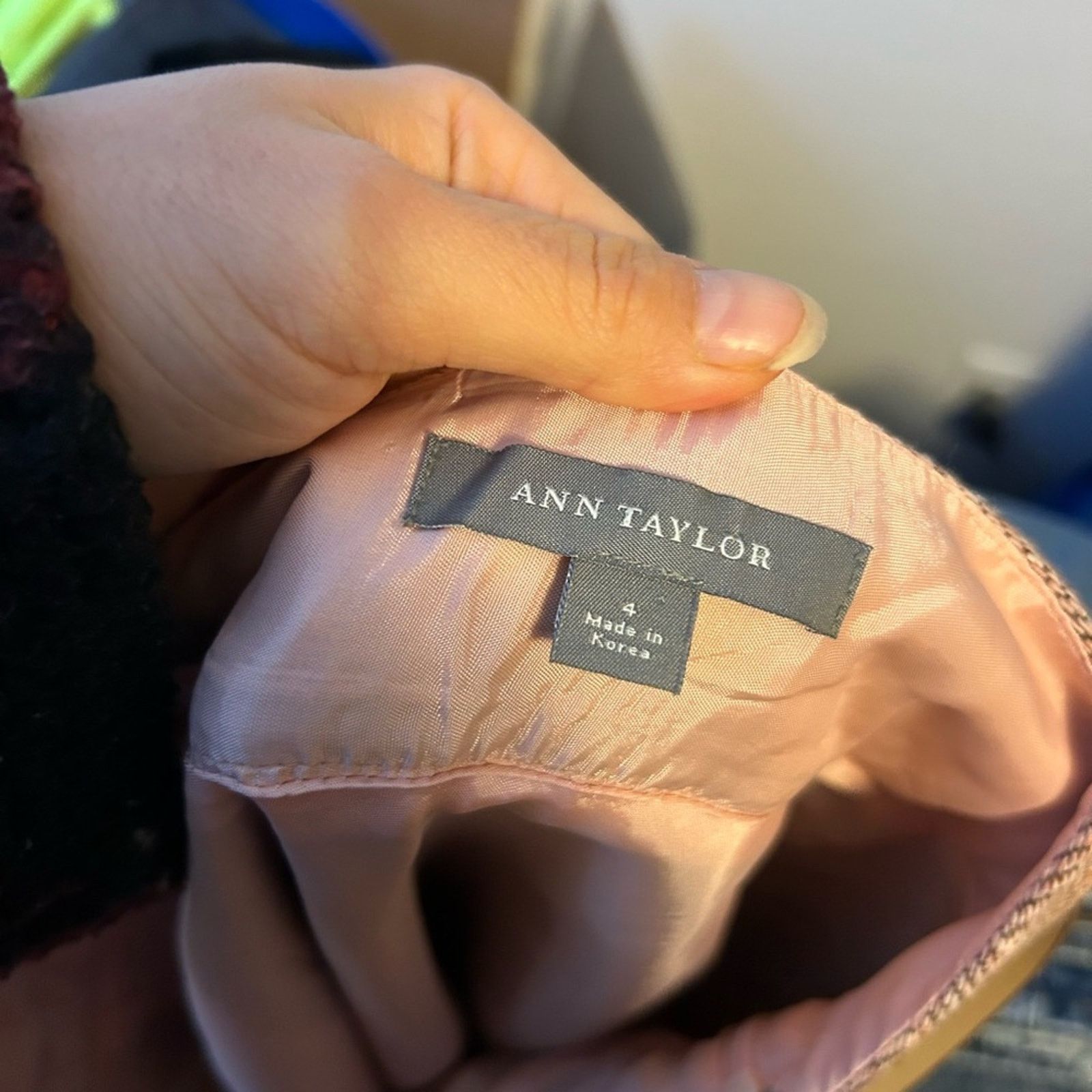 Ann Taylor Ann Taylor Tan Wool Leather Belted A-Line Skirt Size 27" / US 4 / IT 40 - 4 Thumbnail