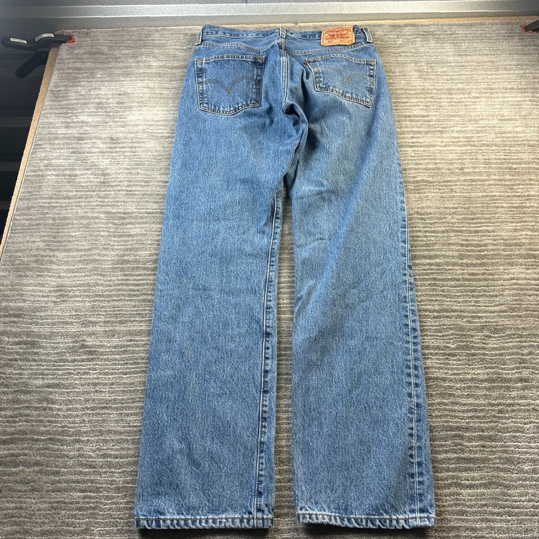 Levi's VINTAGE Levi's 501 Jeans Mens 33x34 Blue Denim Straight 90s Vintage Jeans** Size US 33 - 2 Thumbnail