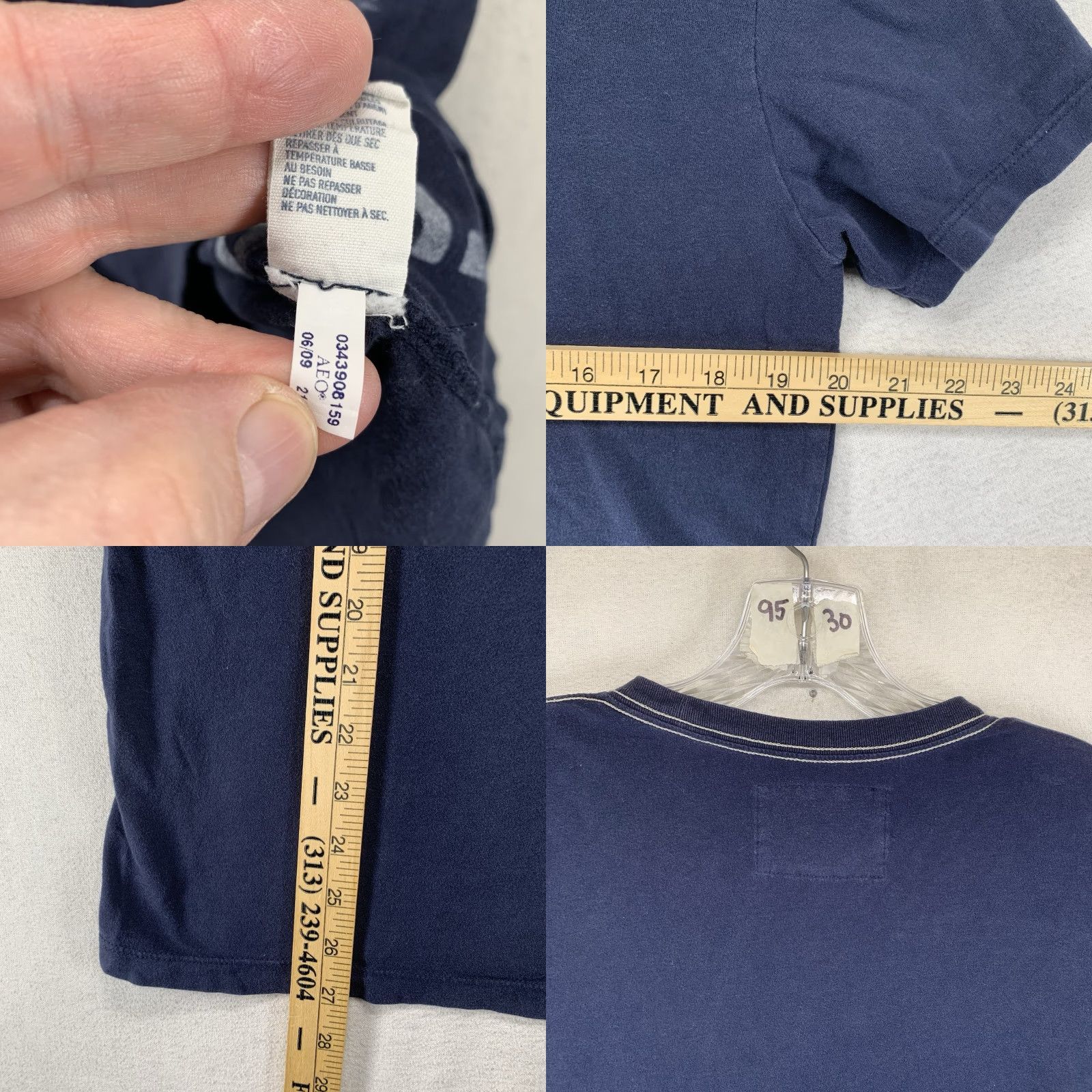 American Eagle Outfitters American Eagle Outfitters Mens T-Shirt Medium Blue Athletic Front Logo 2009 Graphic Print Crew Neck Short Sleeve Cotton Mens Size US M / EU 48-50 / 2 - 8 Thumbnail