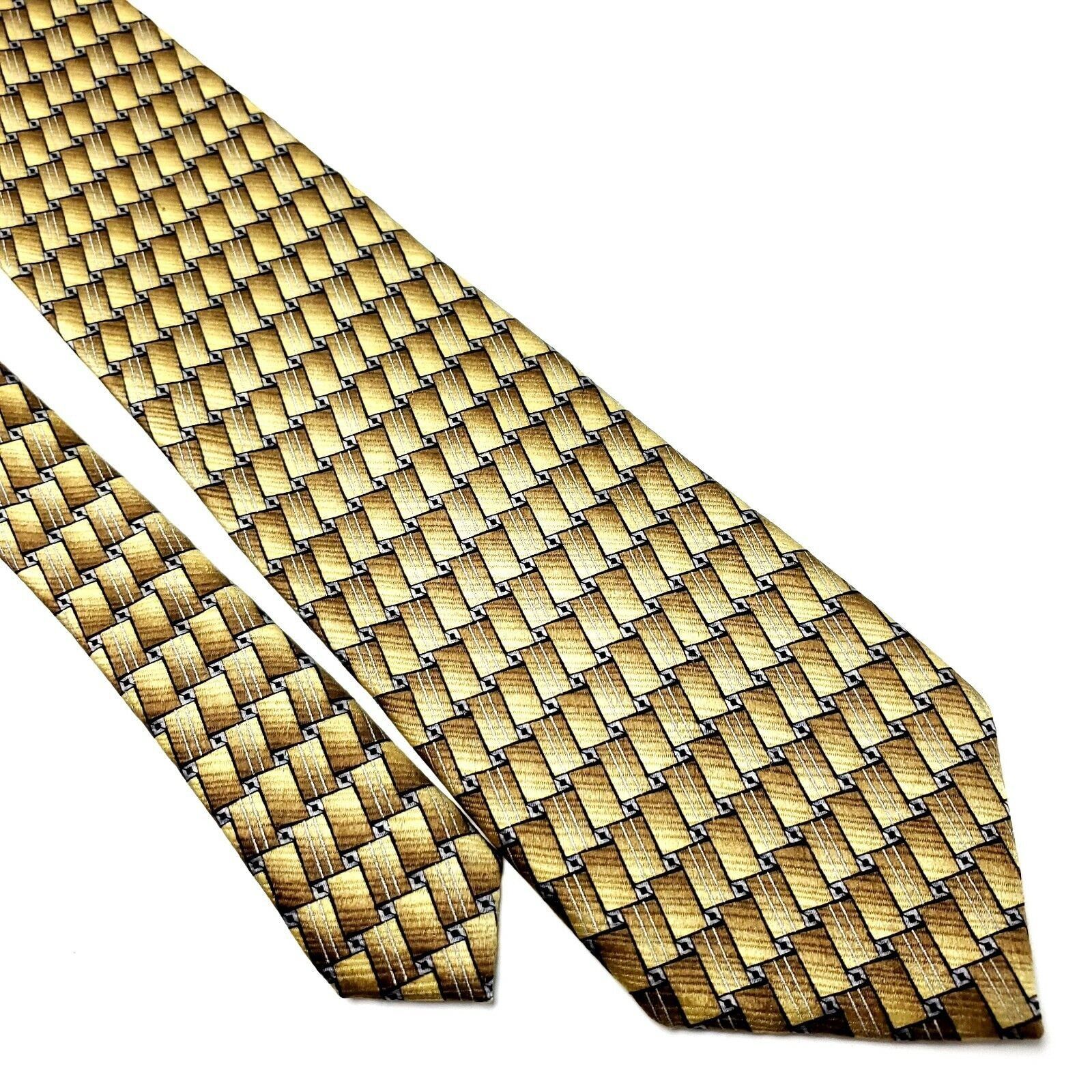 Arrow Arrow Silk Tie Print Geometric Tan Long Size ONE SIZE - 1 Thumbnail