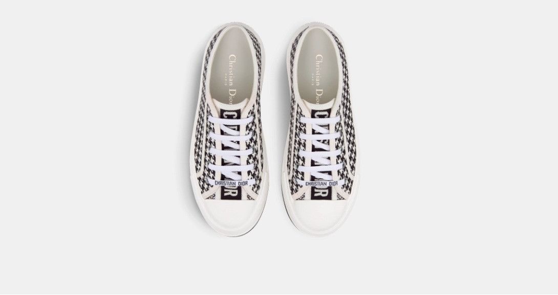 Dior o1w1db10924 Platform Low-Top Sneakers in White Black Size US 7 / IT 37 - 4 Thumbnail