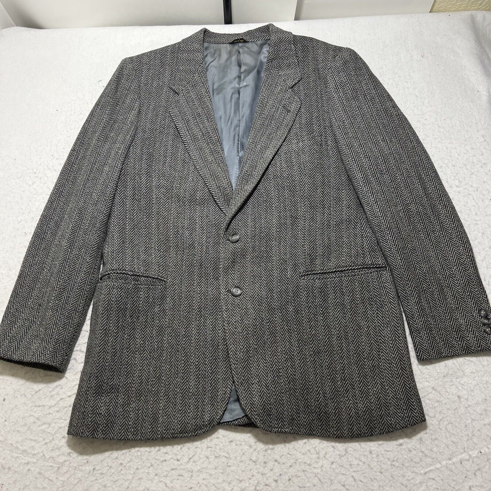 Sears Sears 44L Tweed Polyester/Wool Herringbone Sport Coat Size 44L - 1 Thumbnail