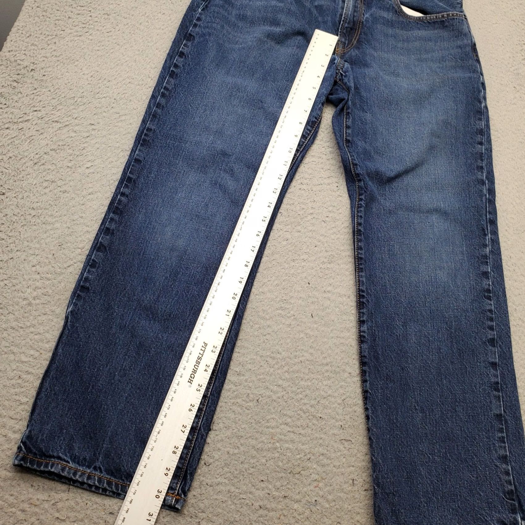 Gap Gap Mens Jeans 34 Blue Denim Straight Stretch Flat Front Medium Wash 5-Pocket Design Regular Inseam 30.5" Vintage: No Size US 34 / EU 50 - 5 Thumbnail
