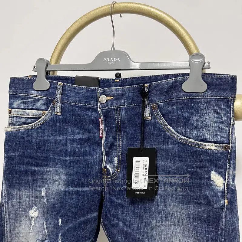 Dsquared2 DSQUARED2 Men's Casual Pants in Denim Blue . Size US 34 / EU 50 - 2 Thumbnail