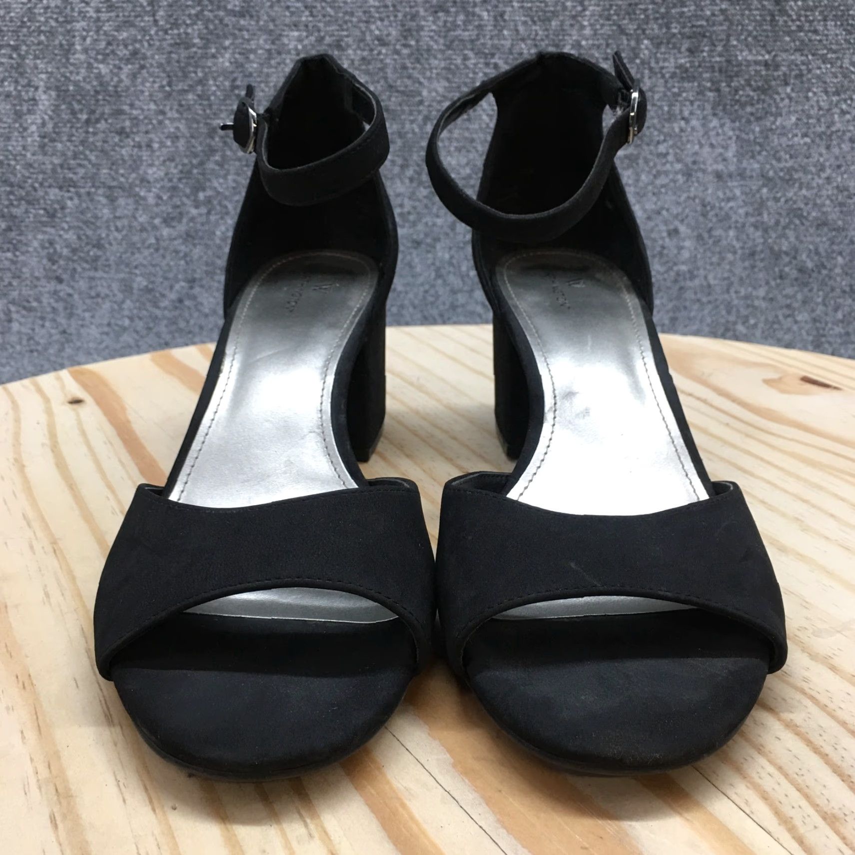 Worthington Worthington Sandals Ischia Womens 10 M Black Casual Open Toe Ankle Strap Block Heel Size US 10 / IT 40 - 5 Thumbnail
