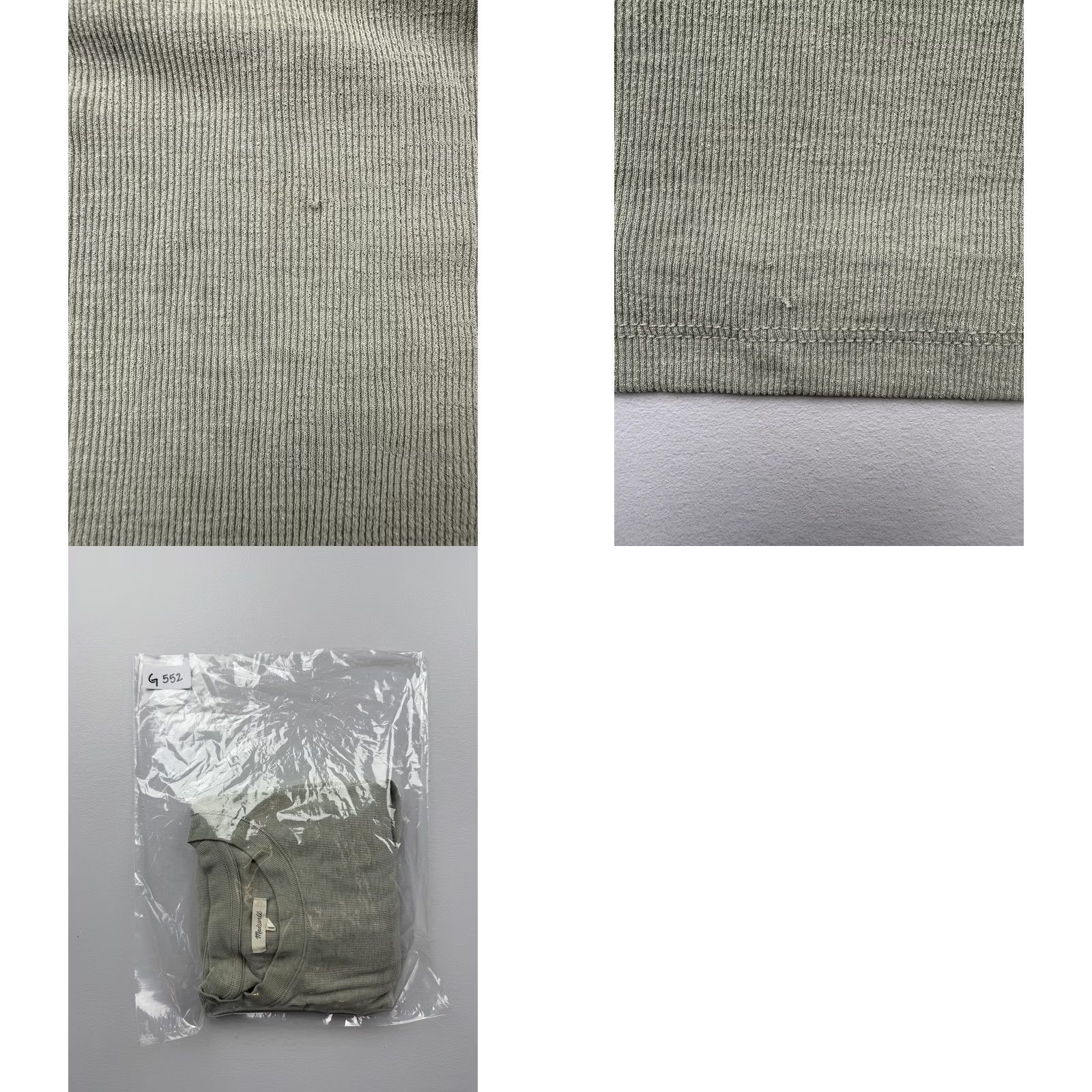 Madewell Madewell Shirt Womens L Green Crew Neck Short Sleeve Ribbed Pocket Top Basic Shirt Women l Green Crew Neck Short Sleeve Ribbed Pocket Top Basic Size L / US 10 / IT 46 - 8 Thumbnail