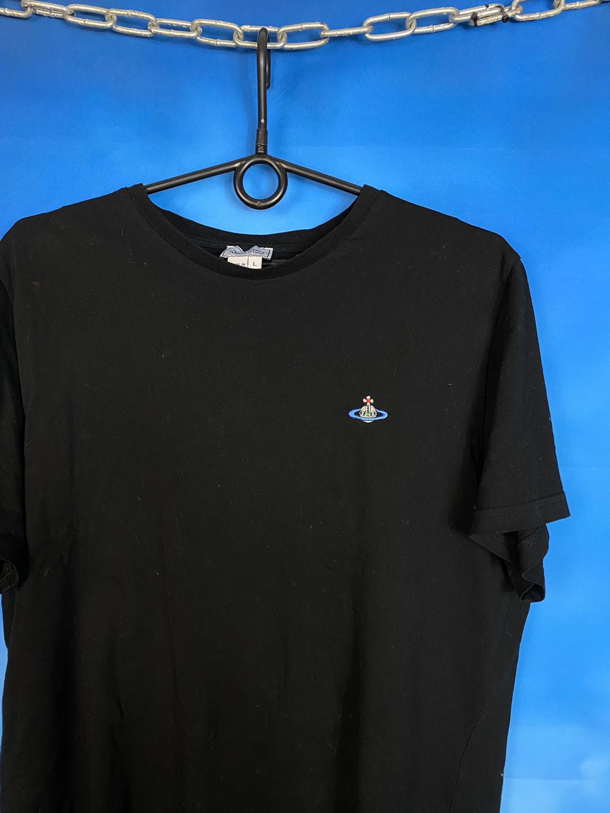 Vivienne Westwood 💥Vivienne Westwood black embroidered logo tee shirt Size US L / EU 52-54 / 3 - 5 Thumbnail