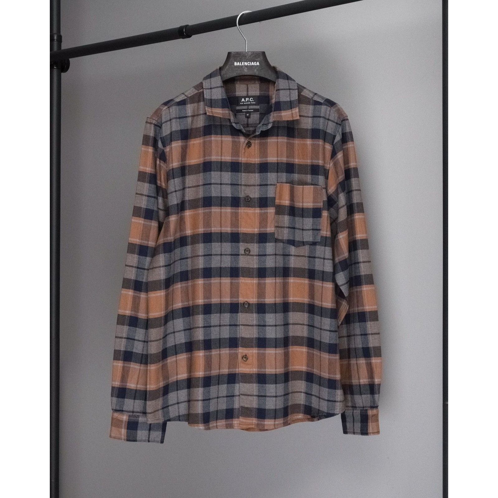 A.P.C. Vintage apc check plaid flannel linen long sleeve shirt Size US M / EU 48-50 / 2 - 1 Thumbnail