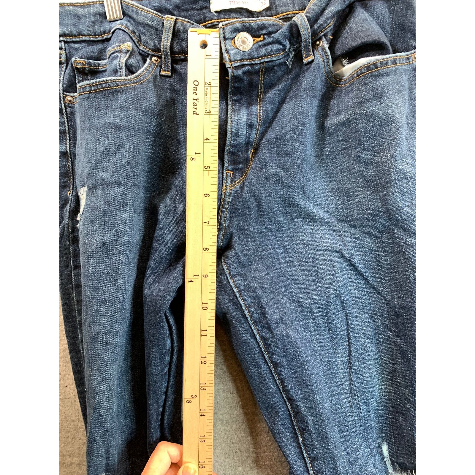 Levi's Levi's 711 Skinny Jeans Women Size 32 Blue Denim Jeans Size 32" / US 10 / IT 46 - 6 Thumbnail