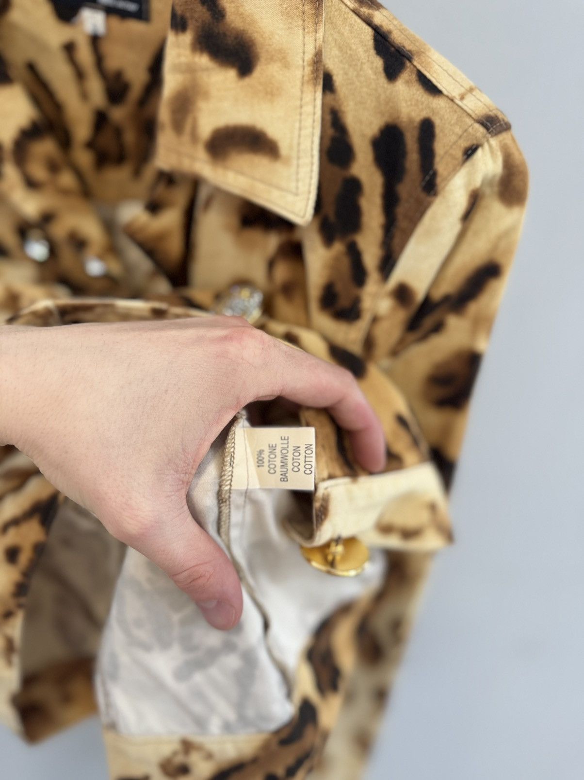 Vintage Very crazy Jacket Leopard Designer denim Size M / US 6-8 / IT 42-44 - 6 Thumbnail