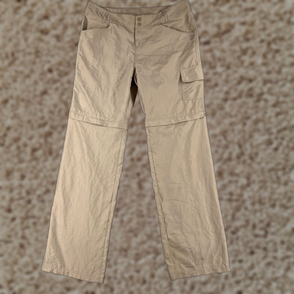 Vintage Balance Outdoor Pants Womens Medium Beige Convertible Cargo 100% Polyester Hike Size 32" / US 10 / IT 46 - 1 Thumbnail