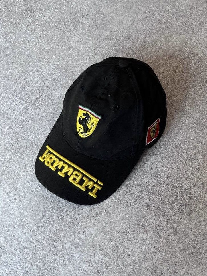 Ferrari × Vintage Vintage Ferarri Embroidery F-1 Racing Cap OS Size ONE SIZE - 1 Thumbnail