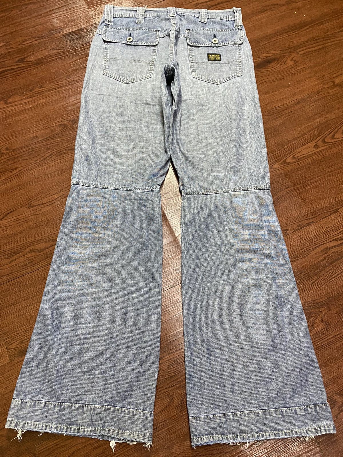 Raw State Vintage G Star Raw Faded Wash Flare Jeans Size US 30 / EU 46 - 2 Thumbnail