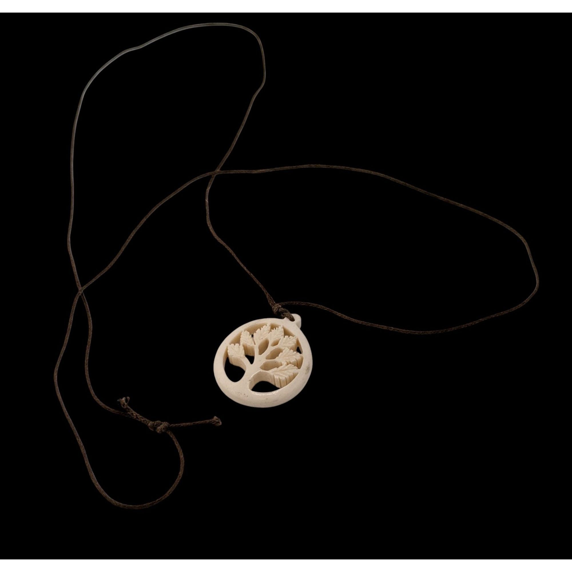 Other Bohemian Nature Themed Cream Tree Pendant Necklace Size ONE SIZE - 1 Thumbnail