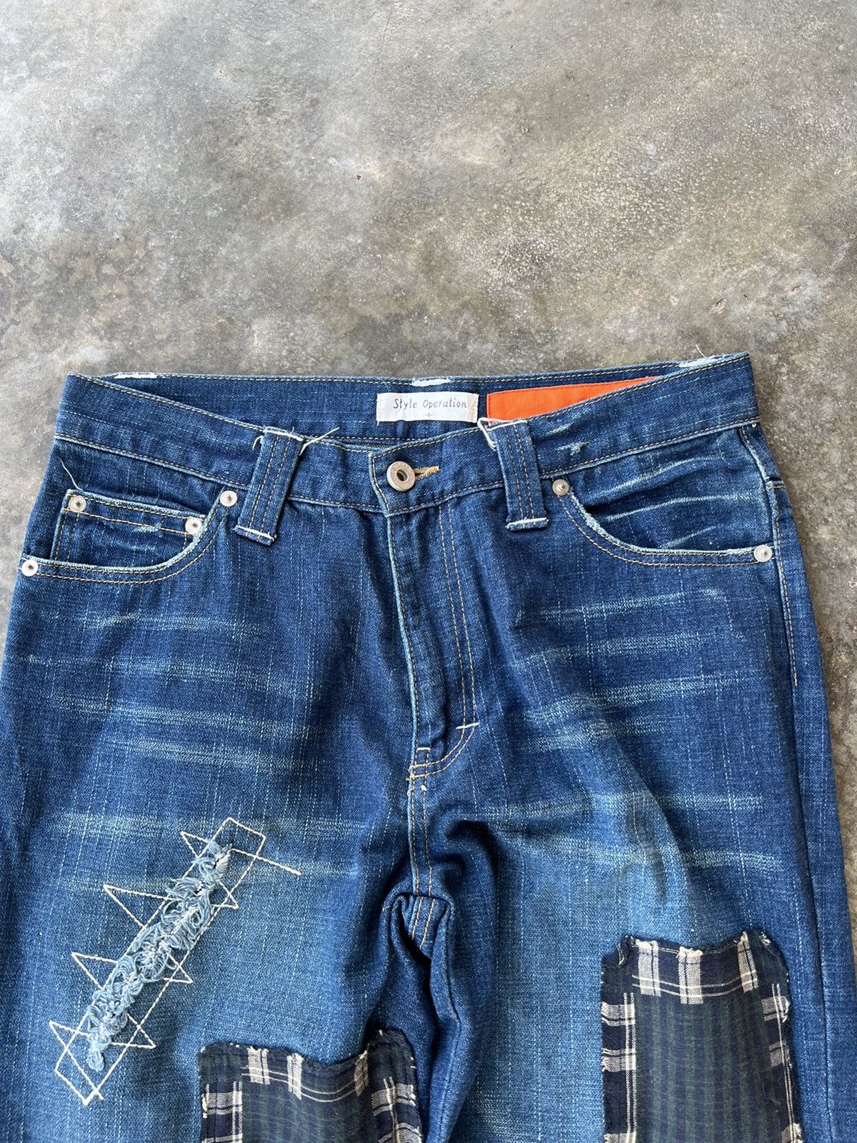 Japanese Brand Style Operation Custom Sashiko Boro Patches Jeans Size US 29 - 5 Thumbnail