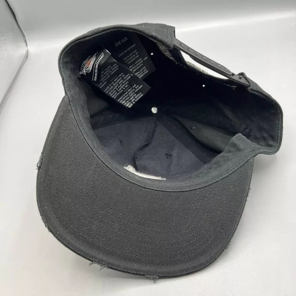 Harley Davidson Harley-Davidson Hat Men Black Motorcycle Snap Back Cap Size ONE SIZE - 5 Thumbnail