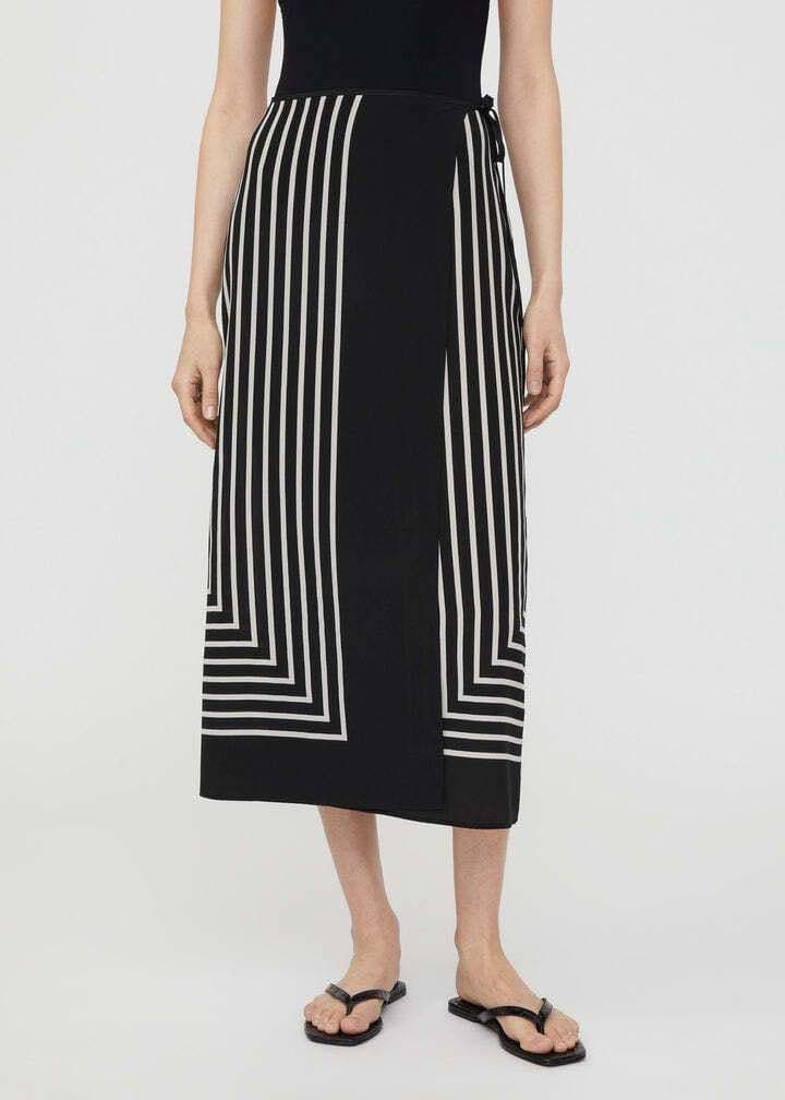 Toteme TOTEME Monogram Silk Jacquard Wrap Logo Skirt EU 42 Size 28" / US 6 / IT 42 - 1 Thumbnail