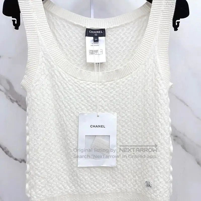 Chanel Chanel White Cashmere Women's T-Shirt . Size S / US 4 / IT 40 - 5 Thumbnail