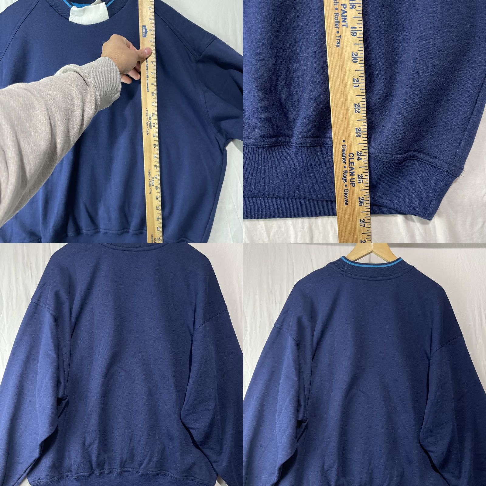 Nike VINTAGE Nike Sweatshirt Mens Large Navy Blue Long Sleeve Pullover 90s Shirt Size US L / EU 52-54 / 3 - 9 Thumbnail