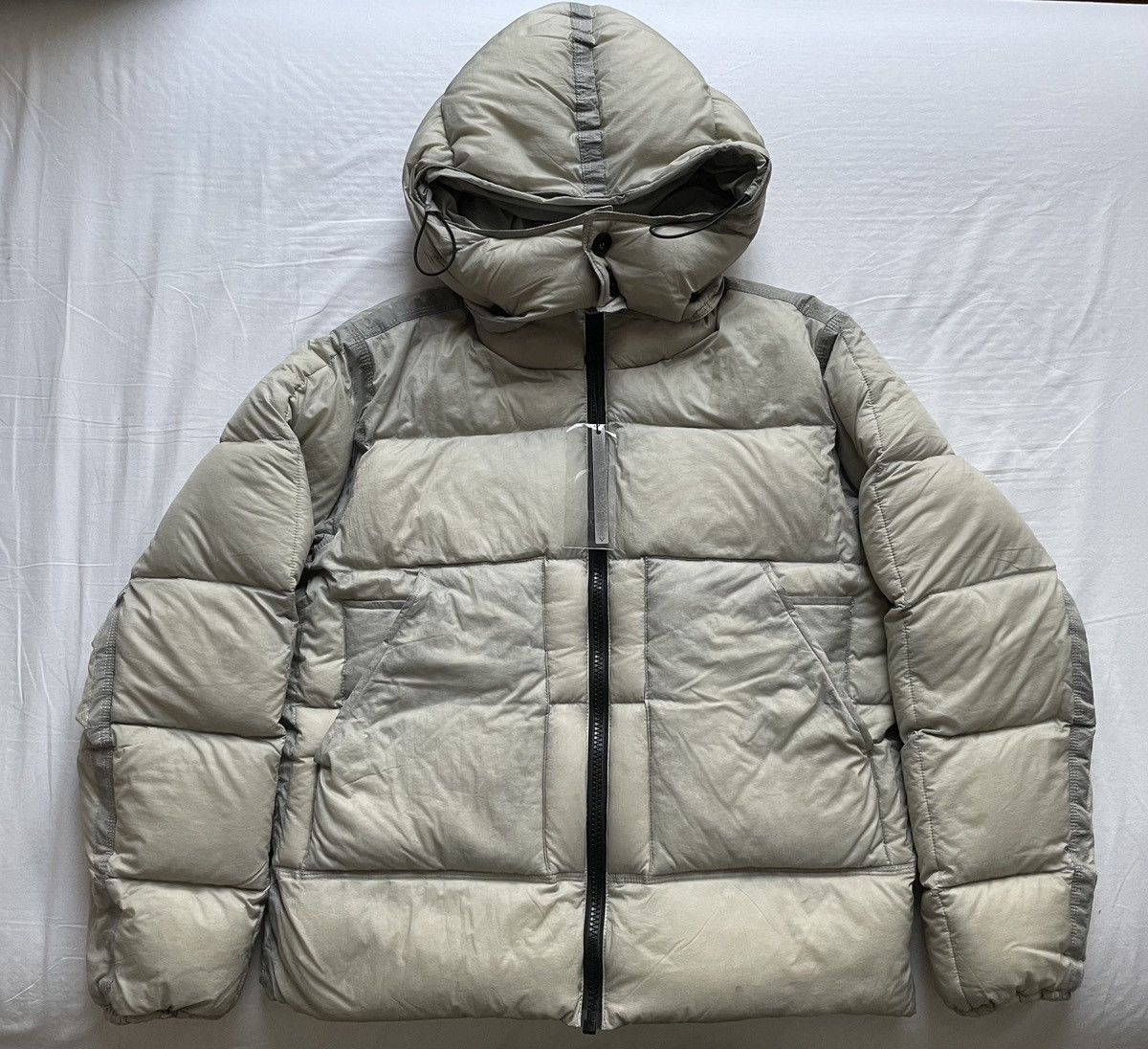image of Who Is Jacov Jacov Goose Down Puffer Jacket in Grey, Men's (Size Medium)