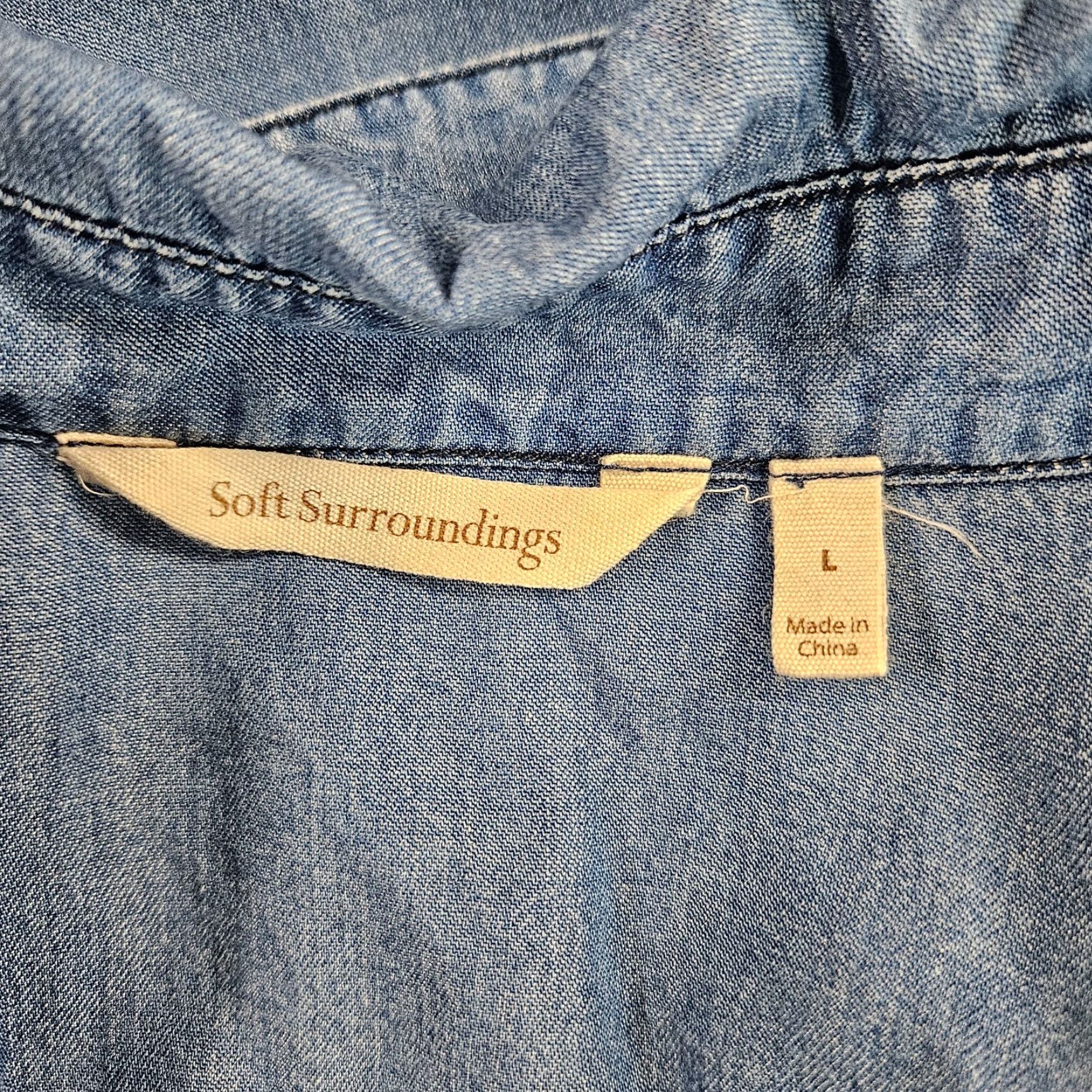 Soft Surroundings Soft Surroundings Tunic Shirt Womens L Blue Size L / US 10 / IT 46 - 6 Thumbnail