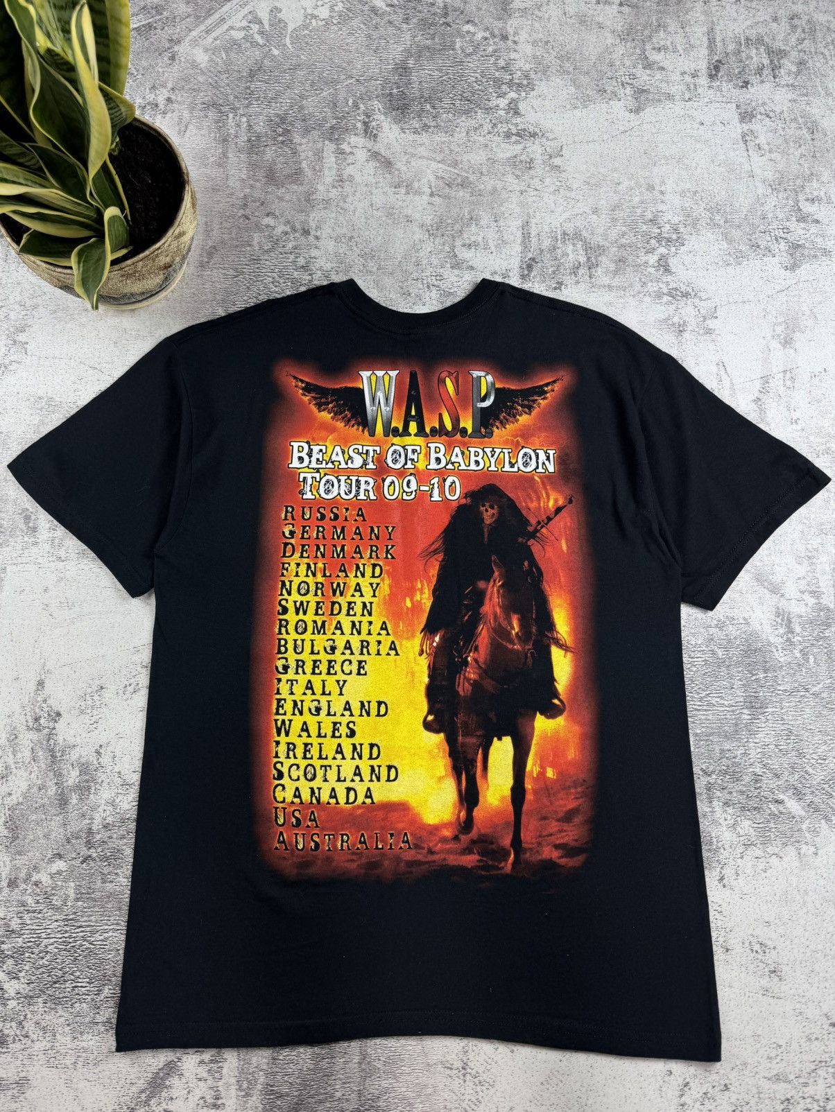 Band Tees WASP W.A.S.P Babylon 2009/2010 Heavy Metal Devil Band T Shirt Size US L / EU 52-54 / 3 - 13 Thumbnail