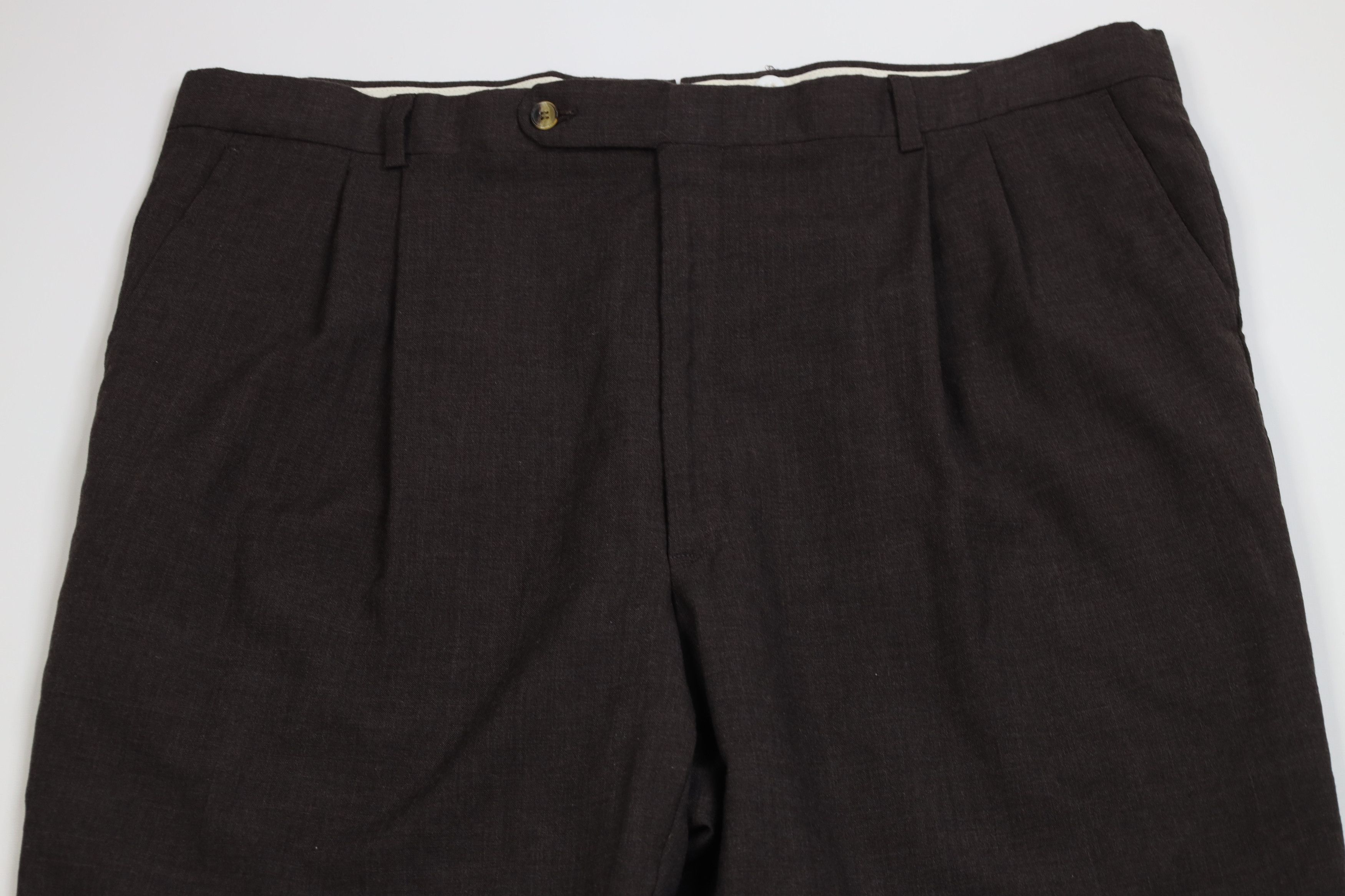 Vintage Vintage 70s Streetwear Knit Wide Leg Chino Pants Brown USA Size US 42 / EU 58 - 2 Thumbnail