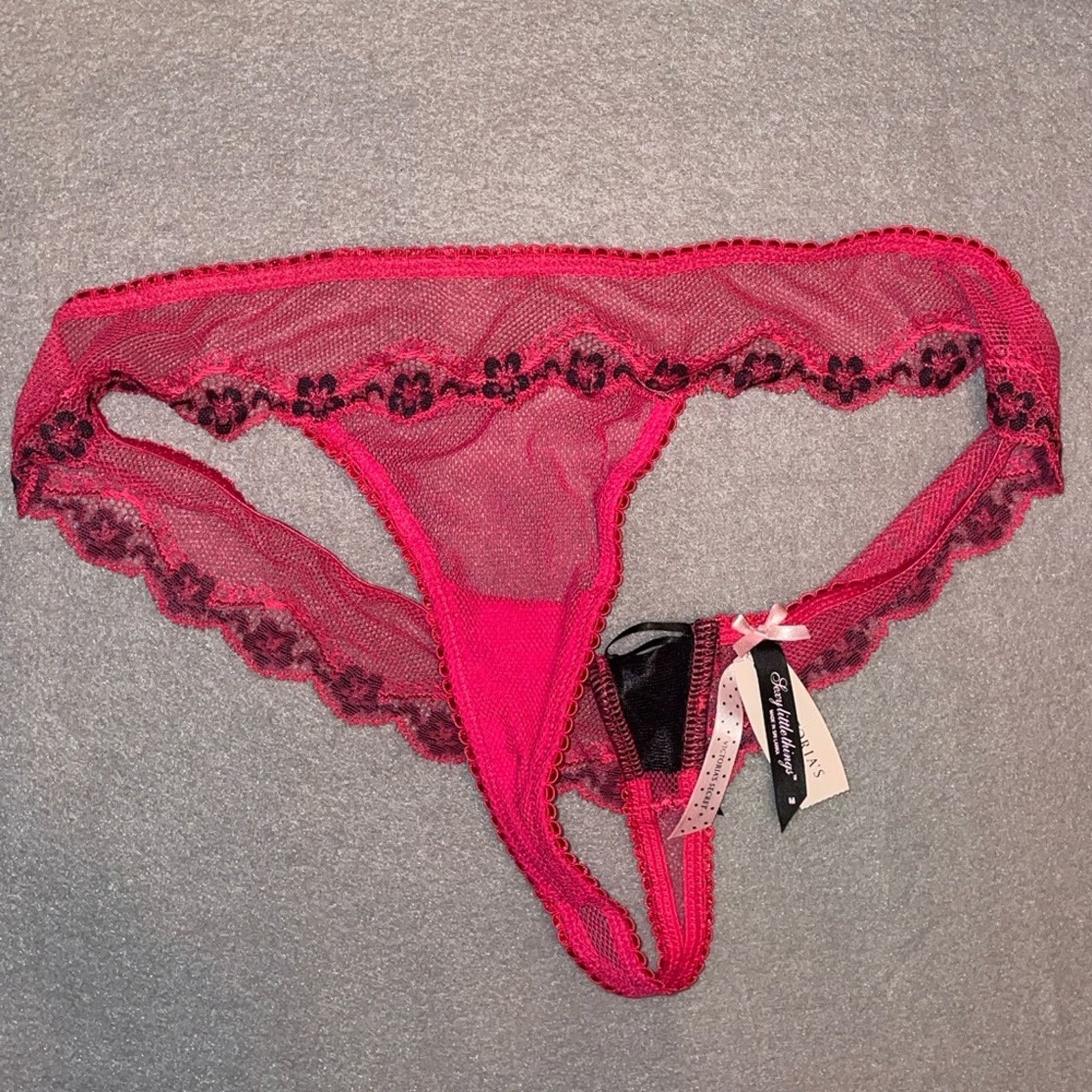 Victoria's Secret Victoria’s Secret Sexy Little Things thong Hot Pink Panties Size ONE SIZE - 6 Thumbnail