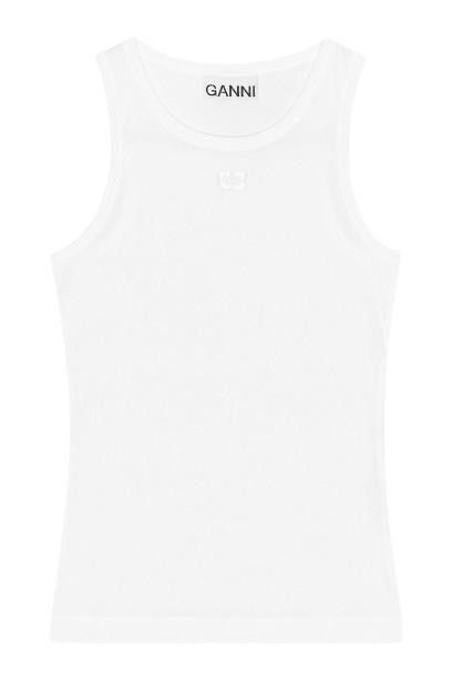 Ganni GANNI Women Tops T3897 151 White Size M / US 6-8 / IT 42-44 - 1 Thumbnail