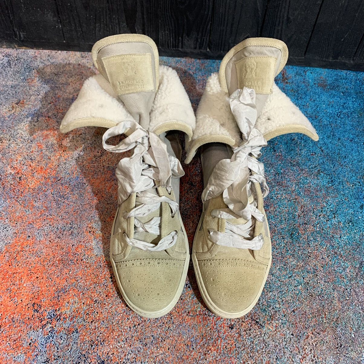 Brunello Cucinelli Brunello Cucinelli Leather Warm Sneakers Size 37 Size US 7 / IT 37 - 11 Thumbnail