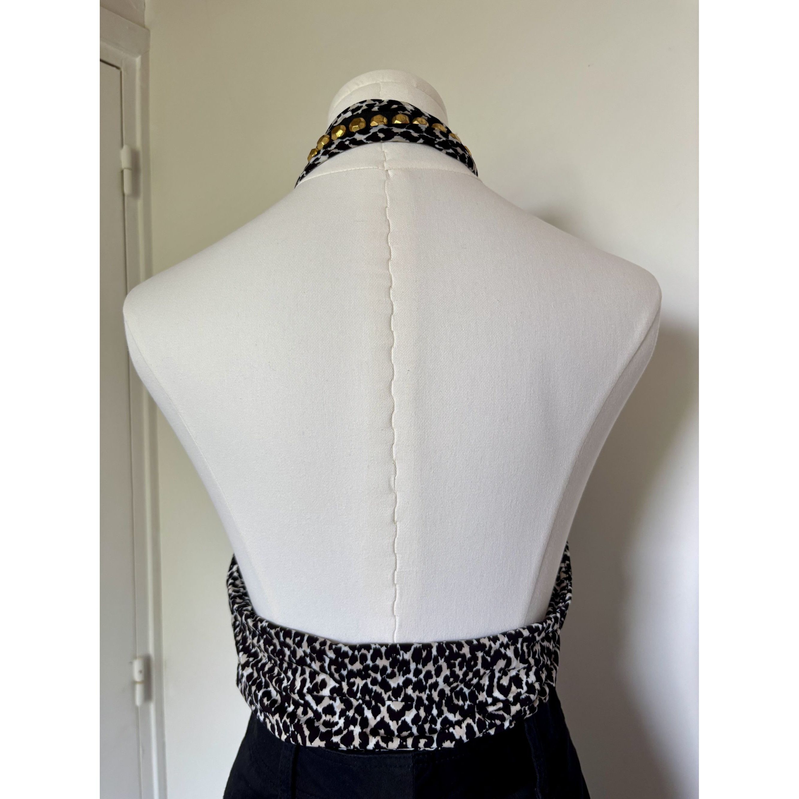 Cavalli Class Stretch Leopard Print Top by Class Cavalli – Size XL (fits M Size XL / US 12-14 / IT 48-50 - 8 Thumbnail