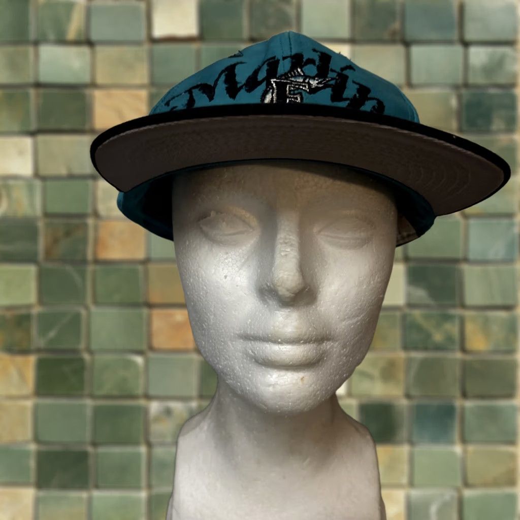 Vintage VINTAGE Signatures Sportswear Florida Marlins Blue Snap Back Hat Cap OSFA Arch logo Mens Size ONE SIZE - 1 Thumbnail