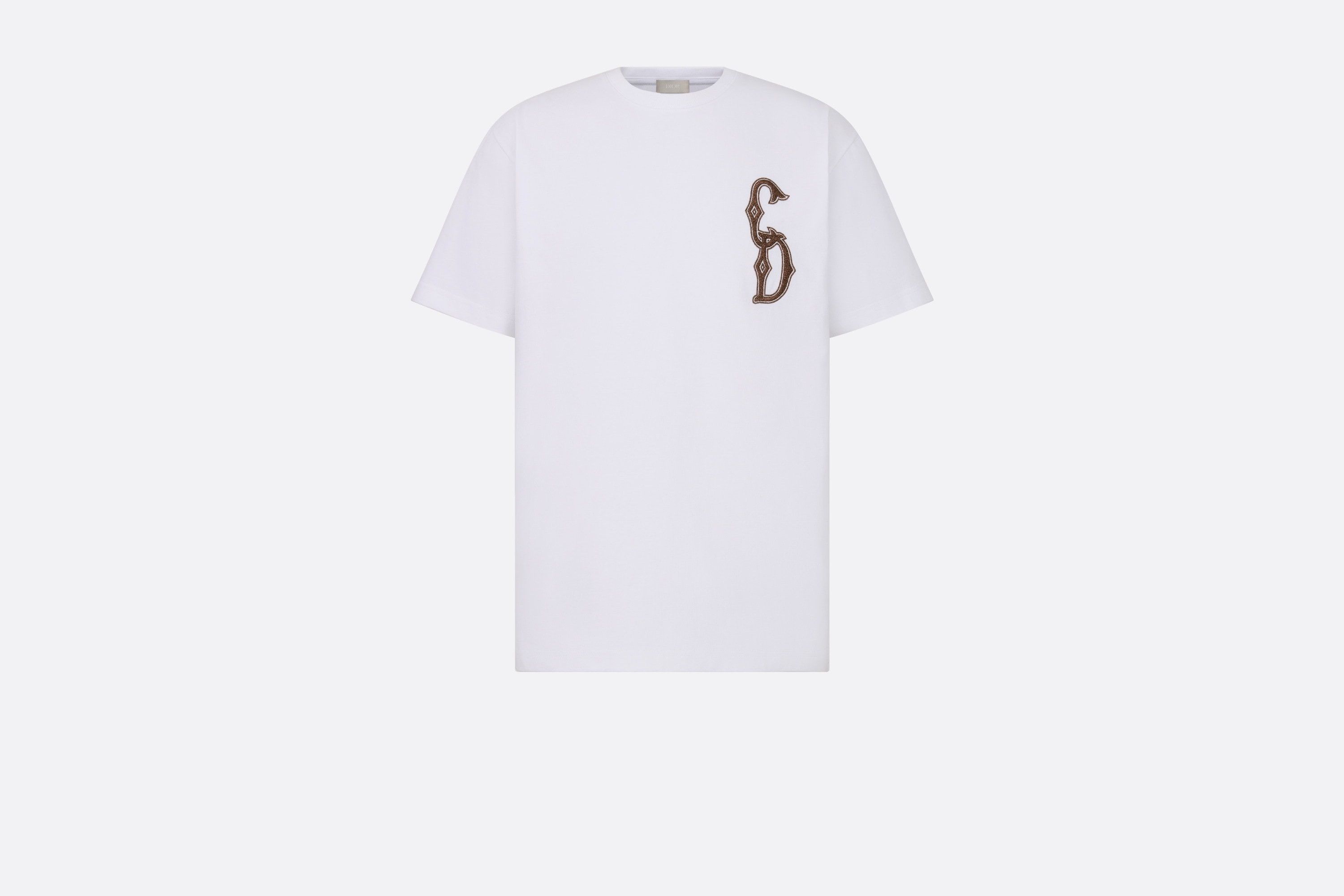 Dior o1w1db11024 CD Interlaced Relaxed-Fit T-Shirt in White Size US XXL / EU 58 / 5 - 1 Thumbnail