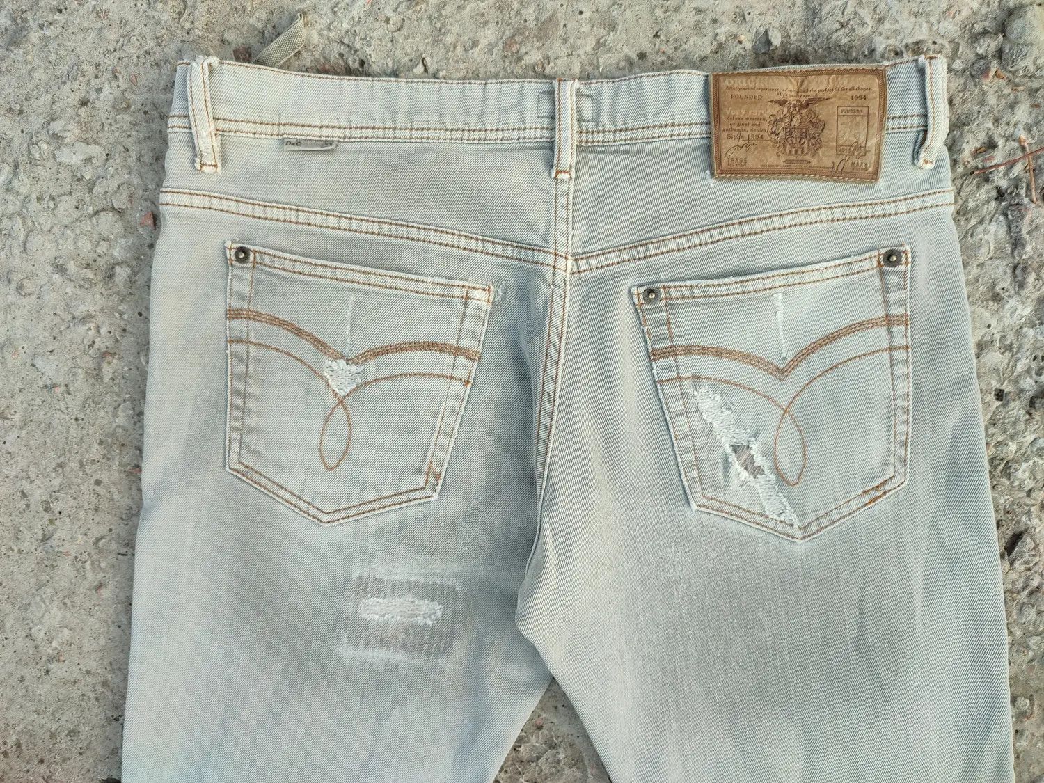Dolce & Gabbana Dolce & Gabbana distressed grey denim Size US 34 / EU 50 - 8 Thumbnail