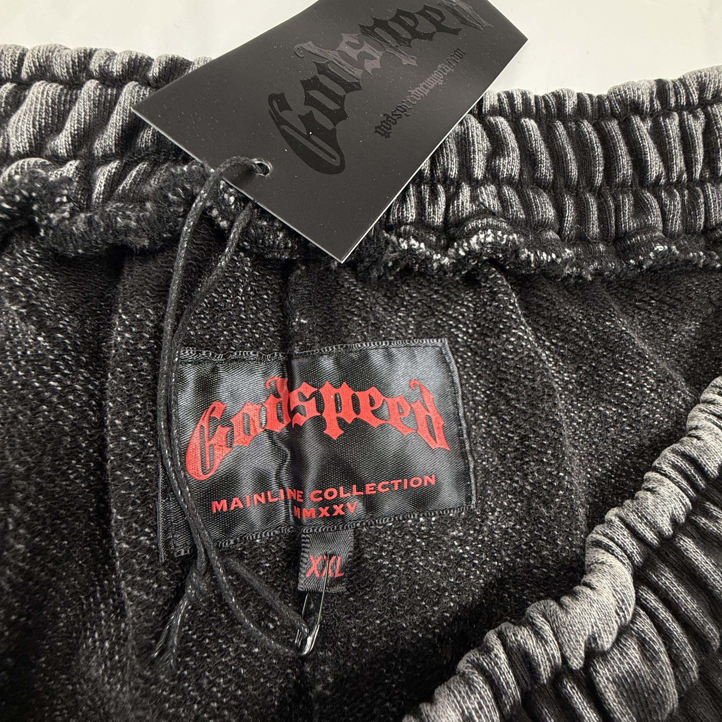 Godspeed Godspeed Mainline Collection Acid Wash Black Fleece Shorts Size US 36 / EU 52 - 8 Thumbnail