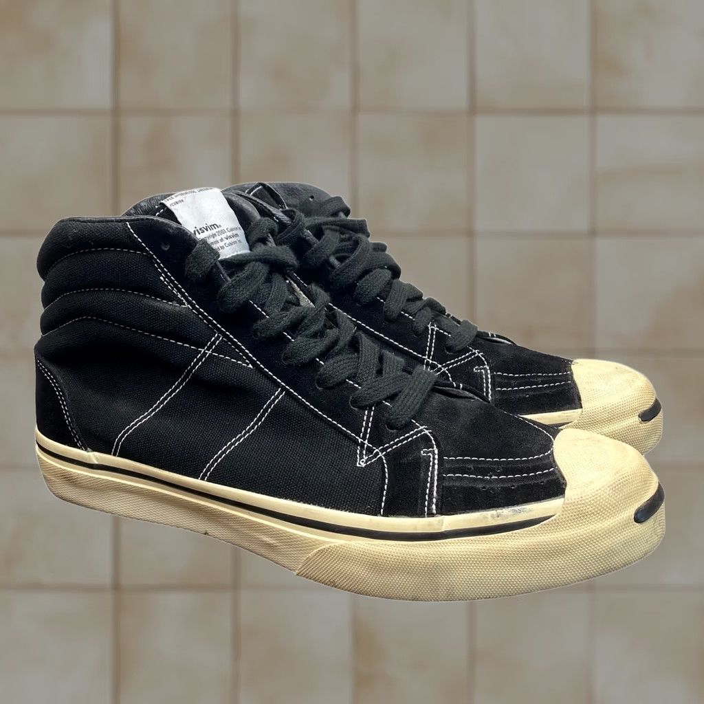 Visvim VINTAGE Visvim Shoes Mens Black Rare Cubism High Top Skate Sneakers Men Size US M / EU 48-50 / 2 - 1 Thumbnail