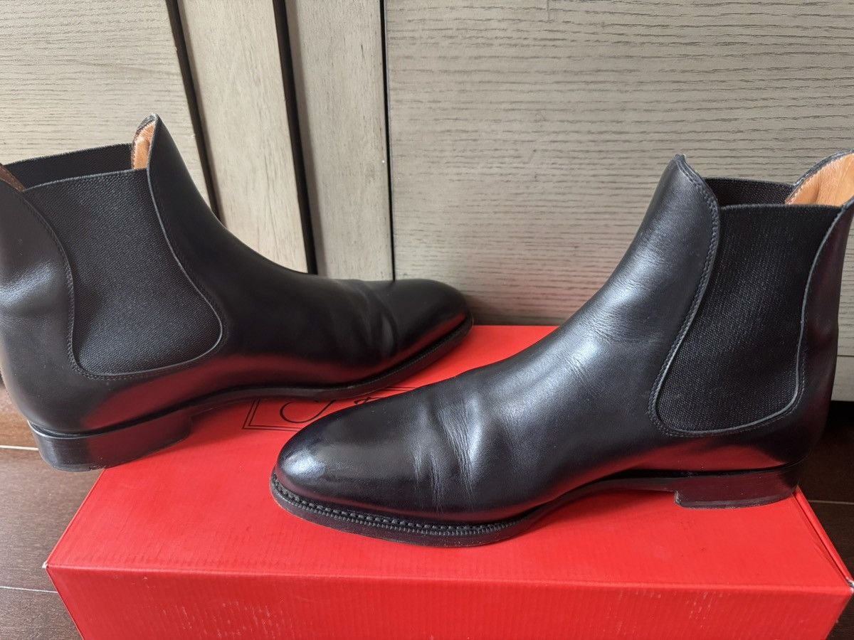 J.FitzPatrick J Fitzpatrick ALKI Wholecut Chelsea Boots Black Calf Size US 7 / EU 40 - 4 Thumbnail