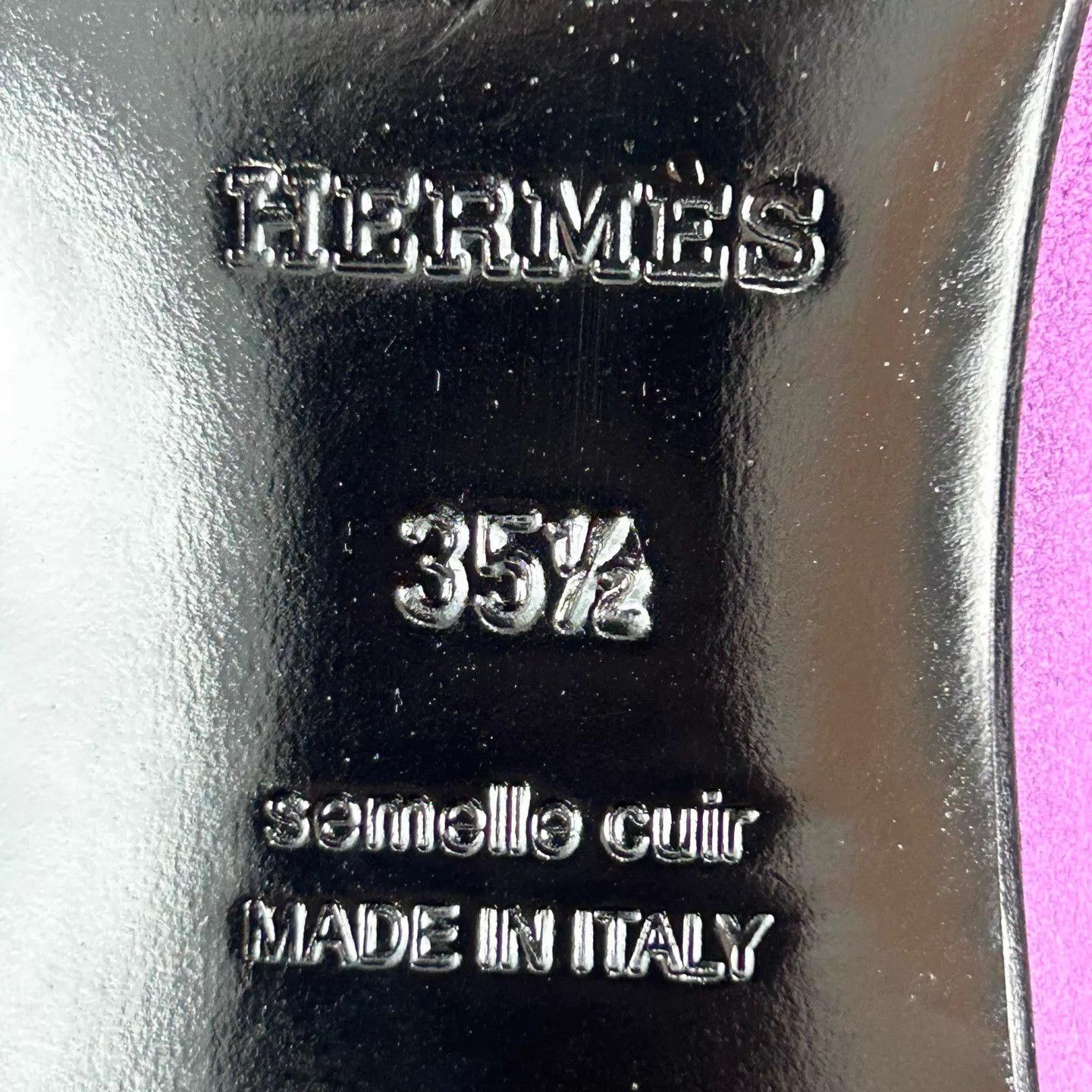 Hermes Hermes Purple Suede H-Buckle Loafers 35.5 Size US 5 / IT 35 - 7 Thumbnail
