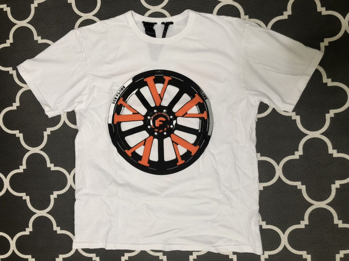 VLONE x Forgiato buy Rims Orange on White T-shirt